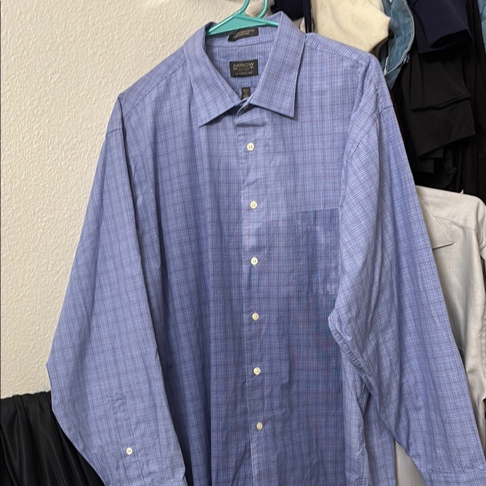 Arrow Blue Dress Shirt Classic Fit